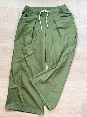 Aerie Daydream Denim Stretch Trousers, Military Green, Large (runs big) NWOT